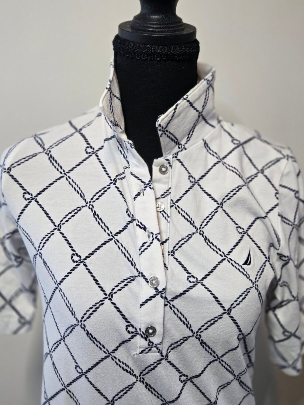 Nautica Women's Polo Shirt Nautical Print